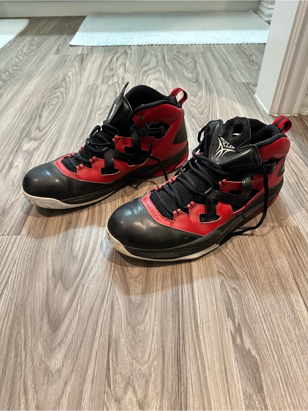 Men’s Jordan Melo 9 Red High-Top Basketball Shoes Size 14